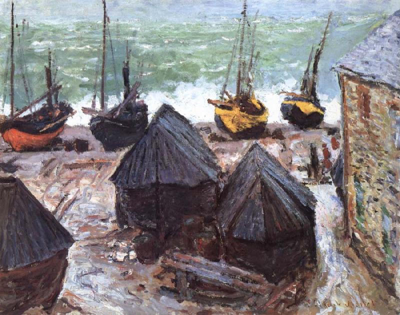 Claude Monet Boats on the Beach oil painting picture